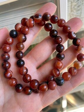 🖤 8MM SARDONYX CRYSTAL BRACELETS 🖤
